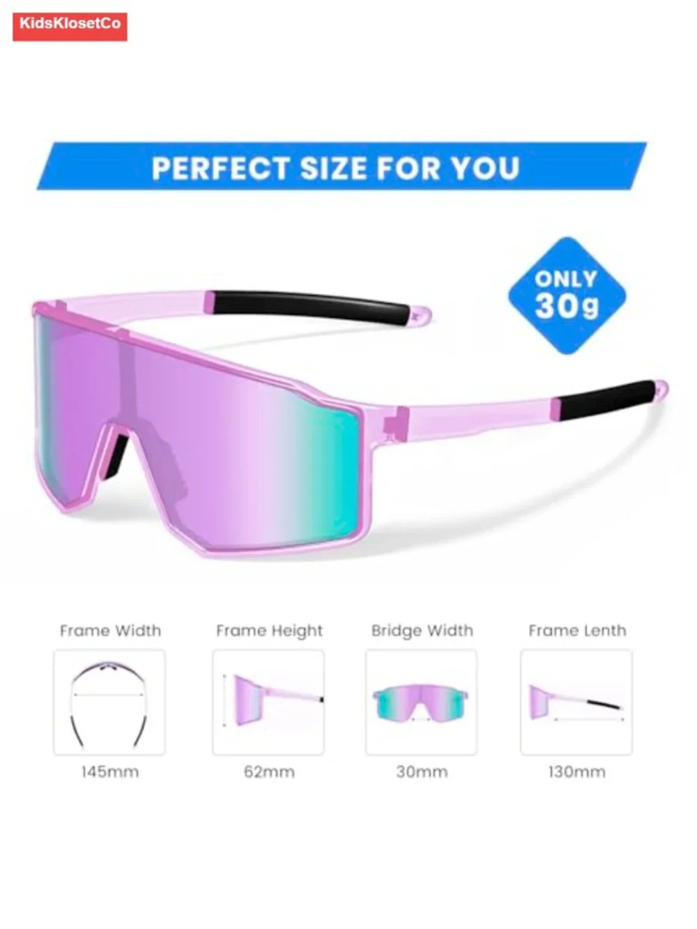 UV400 Protection Polarized Kids Sports Sunglasses for Baseball Cycling